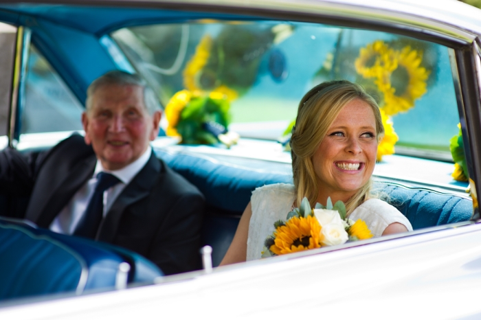 sunflower wedding bride